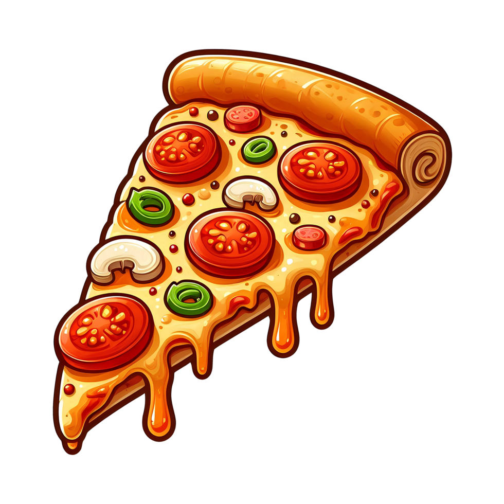 Cartoon Cravings The Ultimate Slice of Pizza png