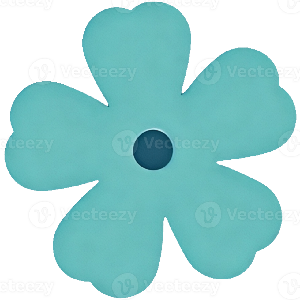 Blue flower with a white center png