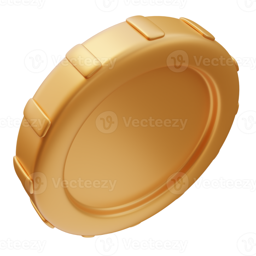 3d Symbol golden Münze Dollar unterzeichnen. Geld Finanzen Konzept. 3d Illustration Design zum Webseite oder Handy, Mobiltelefon App png