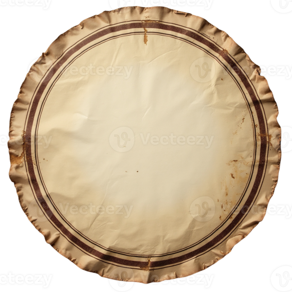 retro round paper label circular with space for text cutouts png