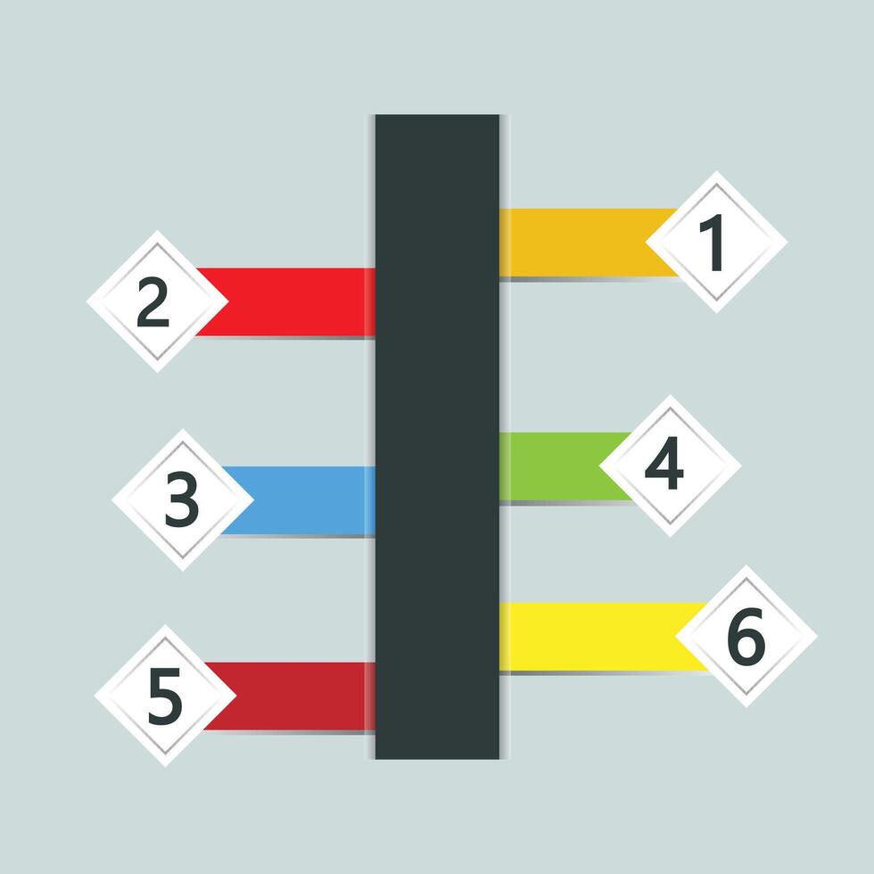Sequence rank template info graphic chart list set of banners and ribbons vector