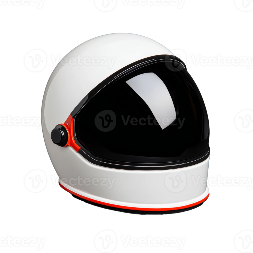 Modern astronaut helmet with a sleek design on a transparent background png