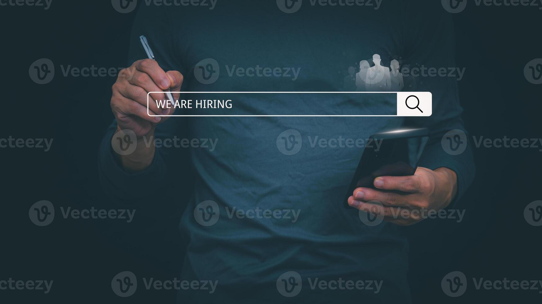 Information data search technology, search optimization, male hand using jobs search, using the search bar function on your website, big data, automatic operation photo
