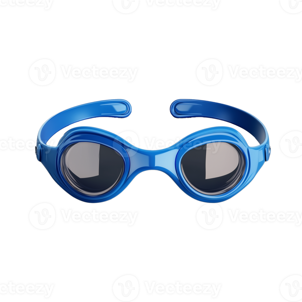 Blue swimming goggles with transparent background for aquatic sports png