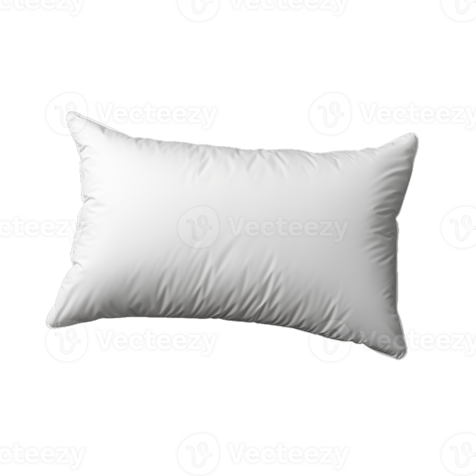 Soft white pillow on a transparent background for sleep comfort png