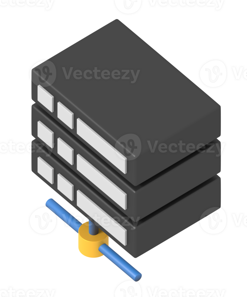 Website server network isometric style png