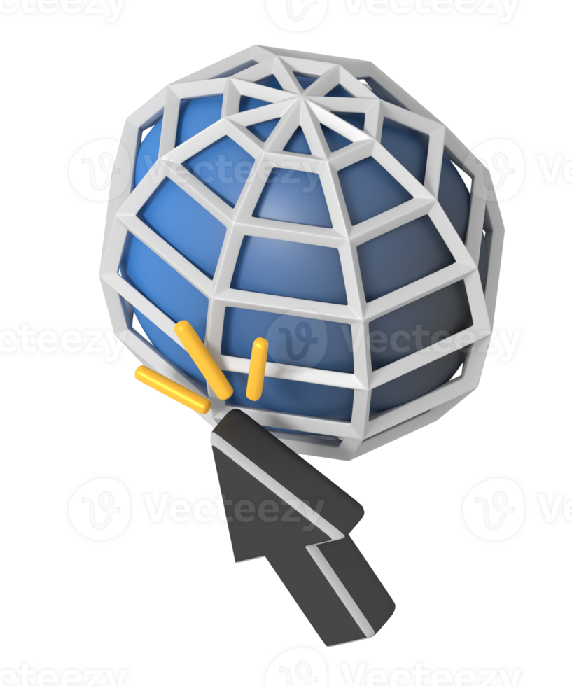Internet browser click isometric style png