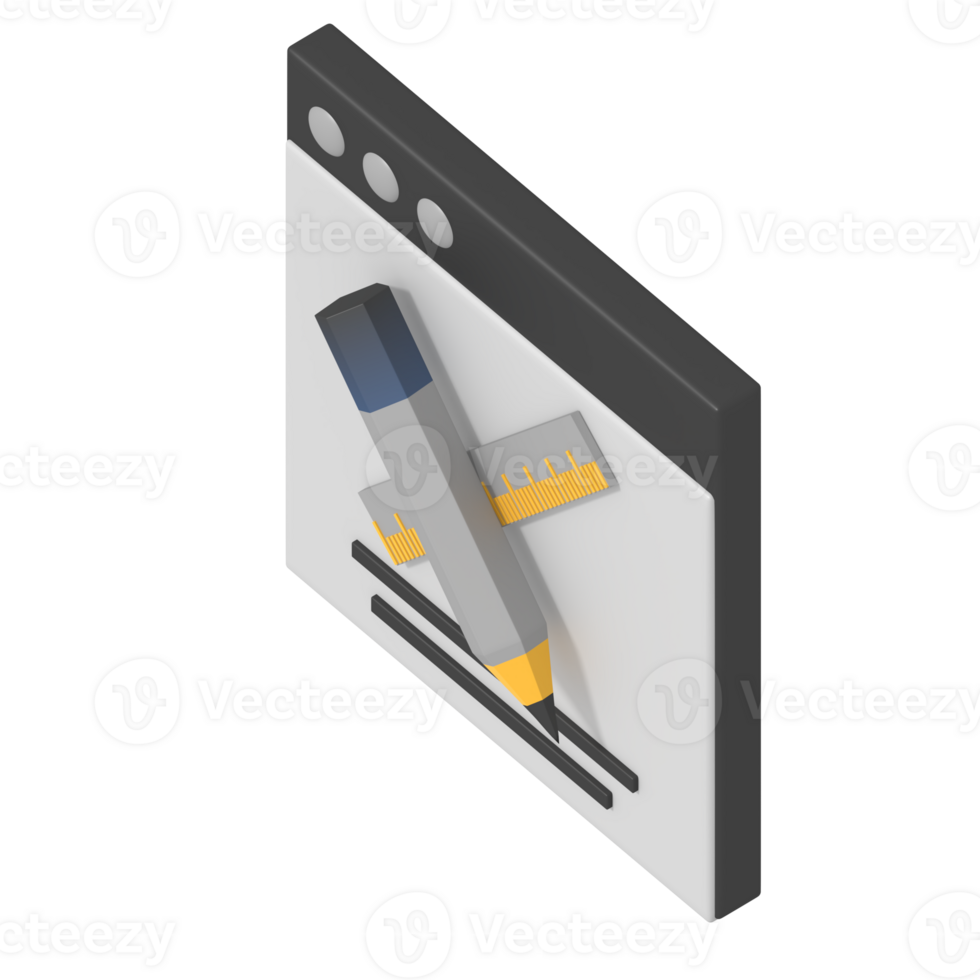 Web design tool isometric style png