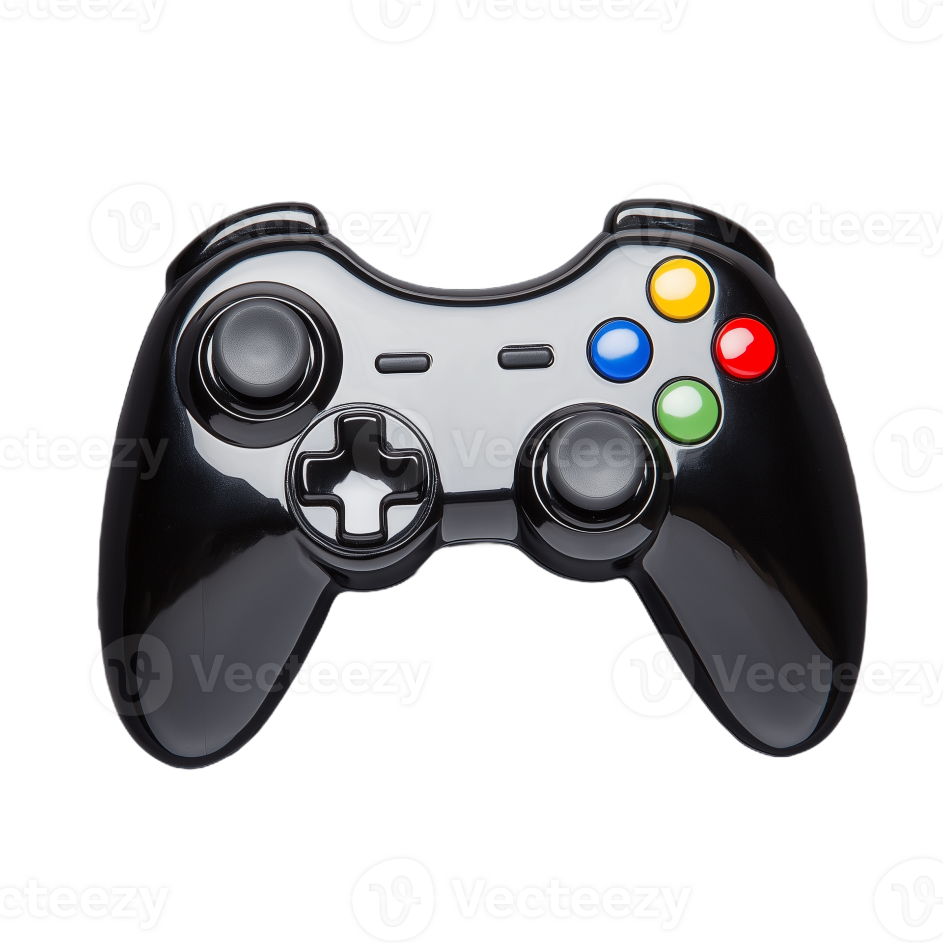 Black gaming controller on a transparent background 51137822 PNG