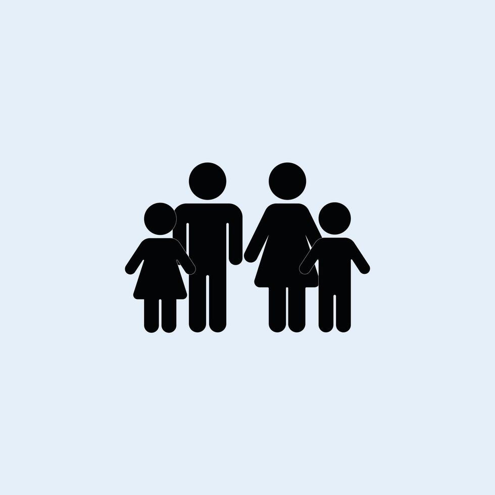 Flat design family symbol vector
