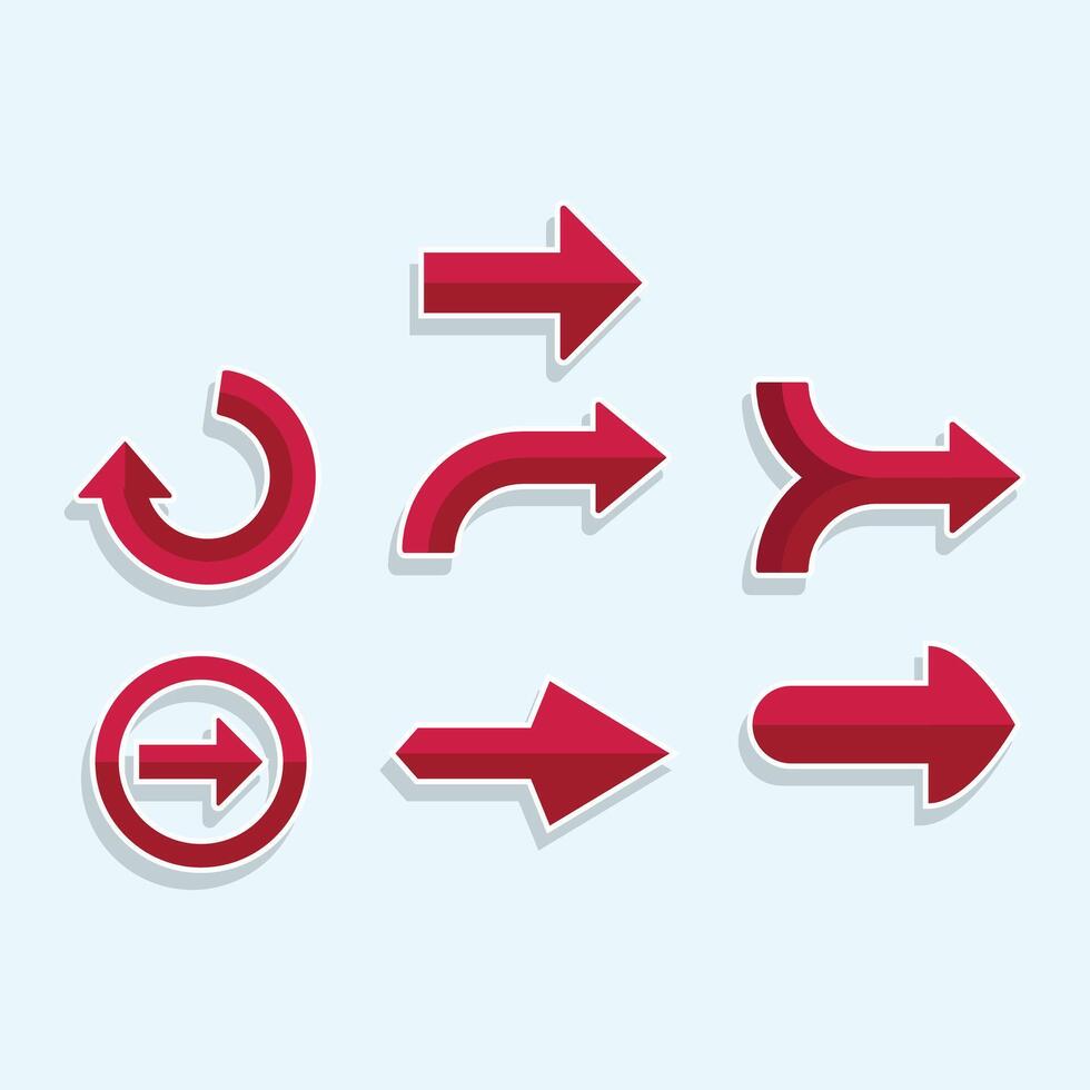 Flat design arrow collection vector