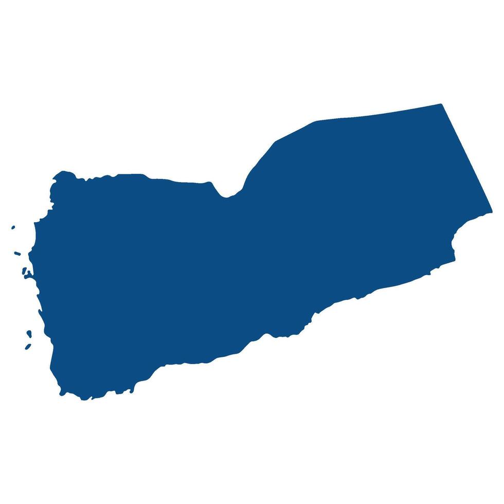 Yemen map. Map of Yemen in blue color vector