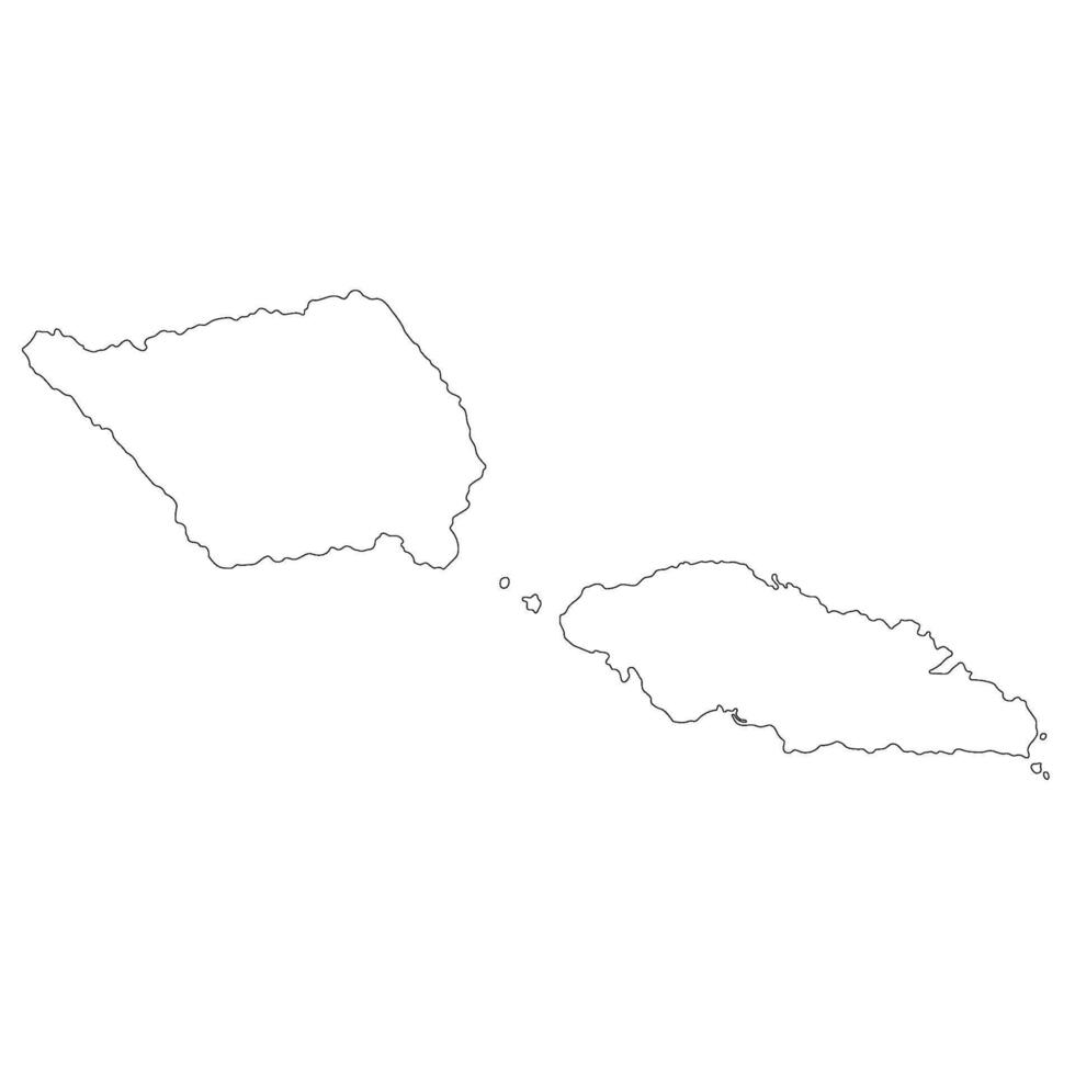 Samoa map. Map of Samoa in white color vector