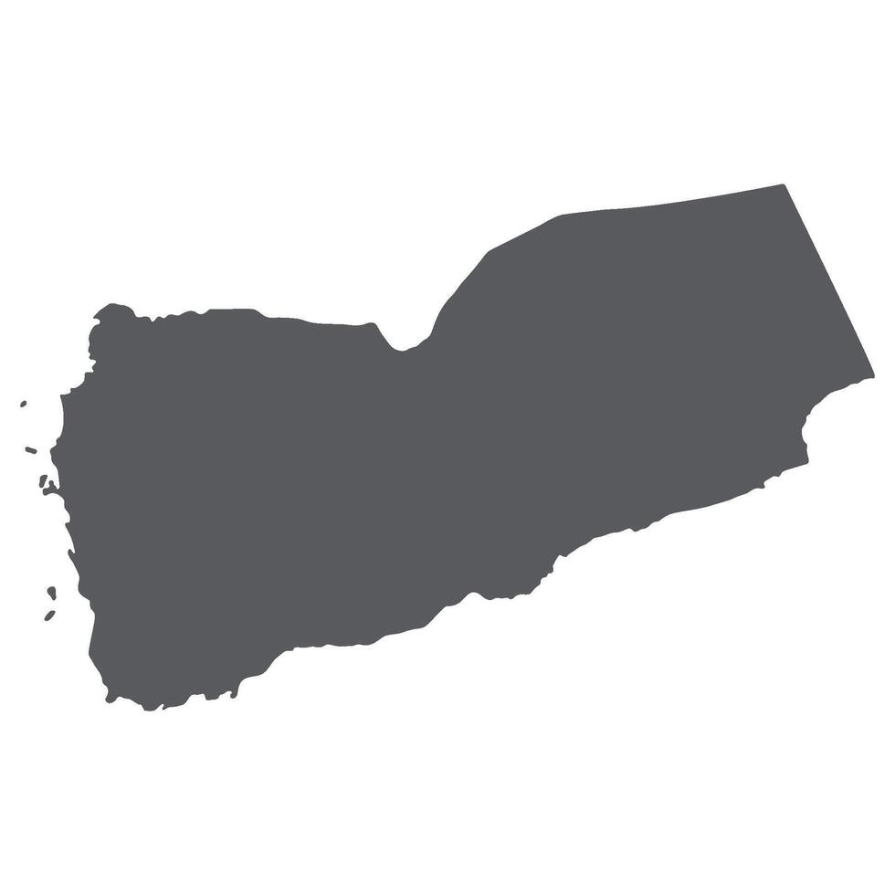 Yemen map. Map of Yemen in grey color vector