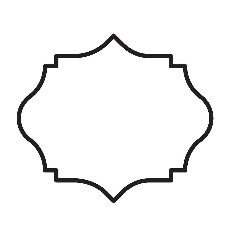 Label Frame Shape Line Icon vector