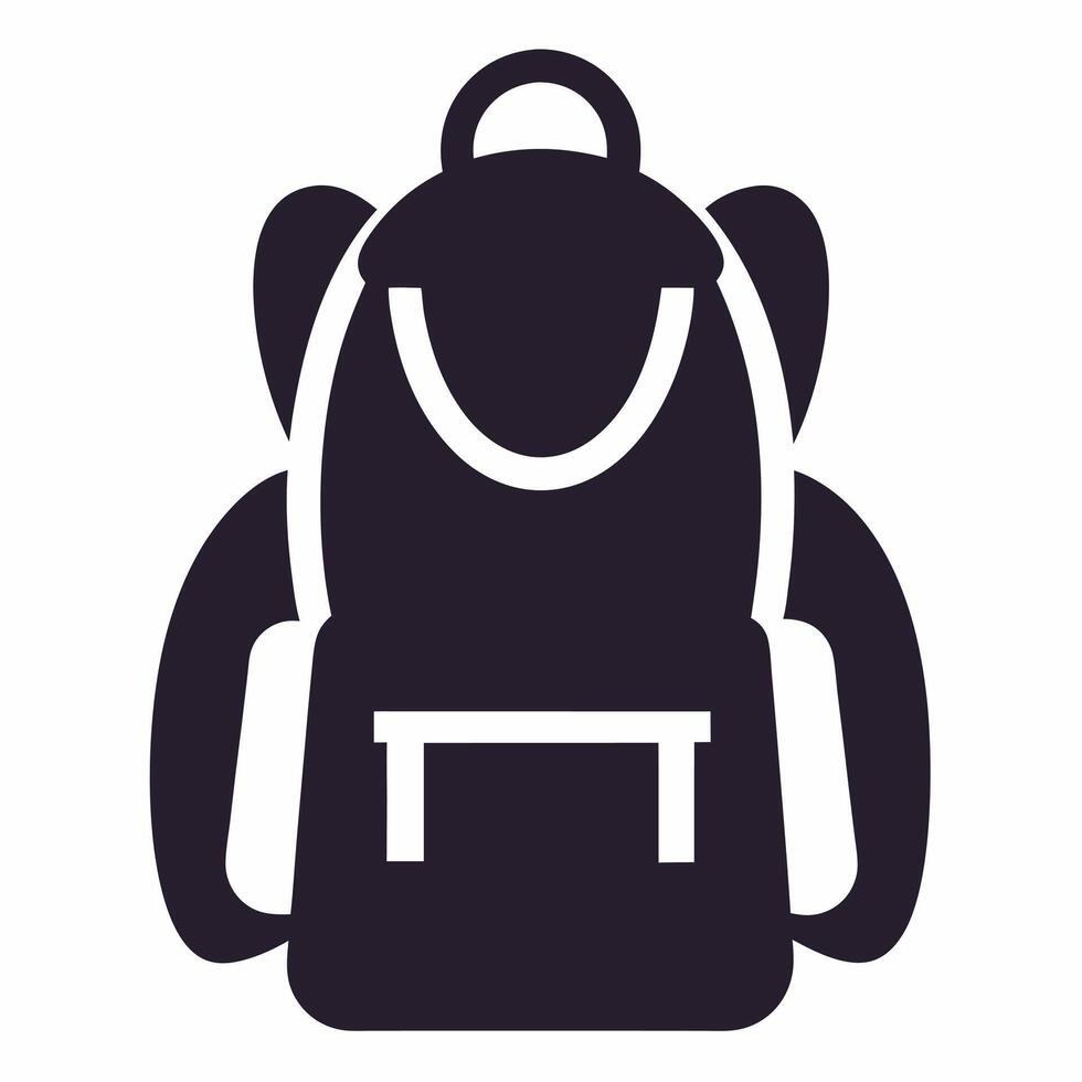 Backpack silhouette illustration vector