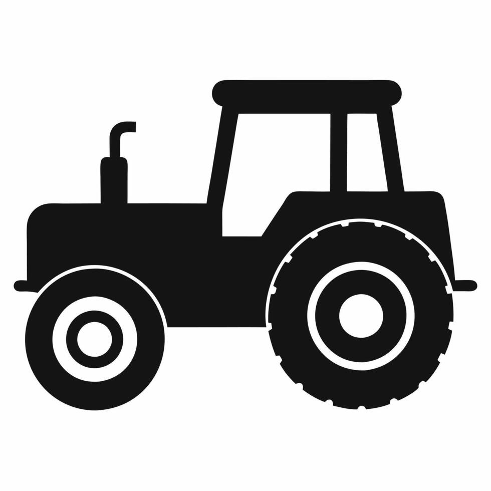 Tractor silhouette illustration vector