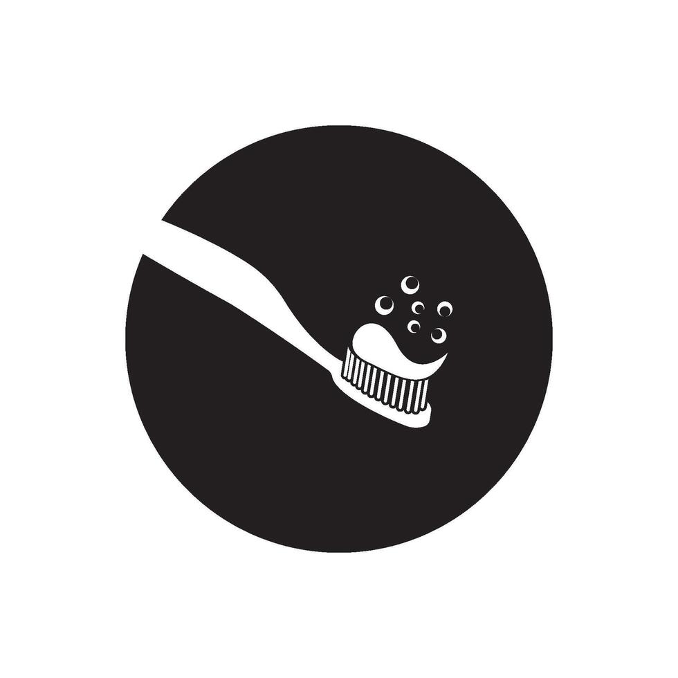 Toothbrush with toothpaste icon illustration vector