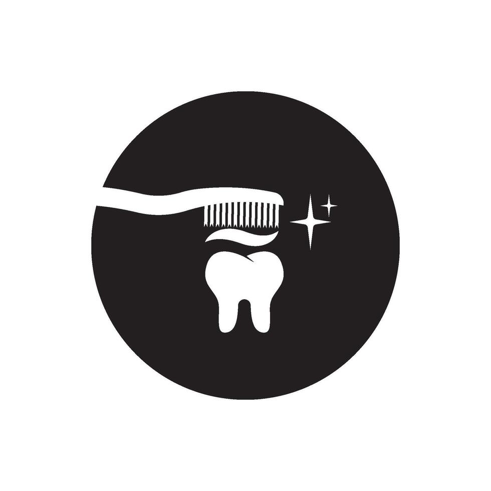 Toothbrush and toothbrush icon illustration vector