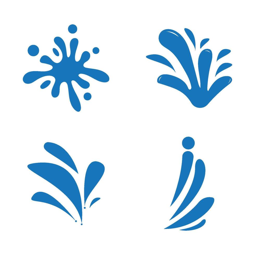 Water splash icon set illustration vector