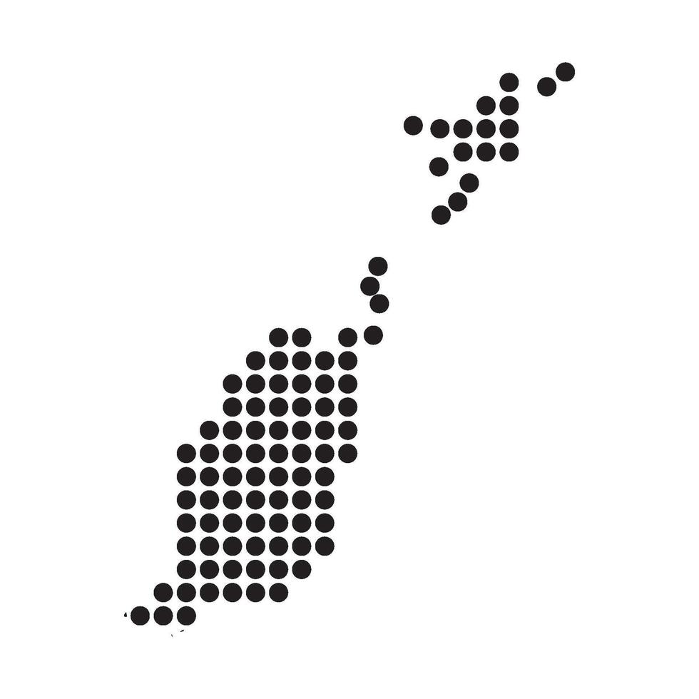 The map of new zealand is made up of dots vector