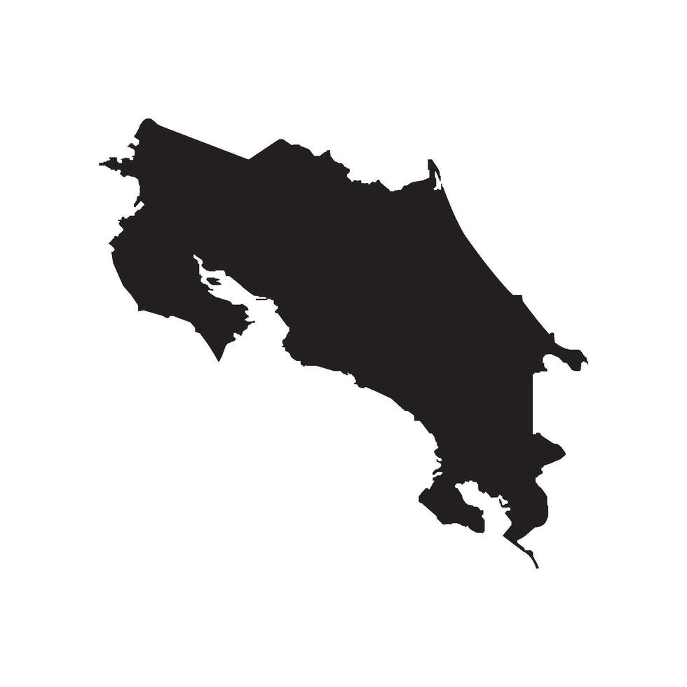 Costa rica map illustration vector