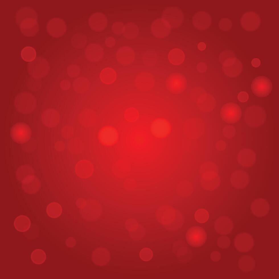 Abstract red background with bokeh effect. vector