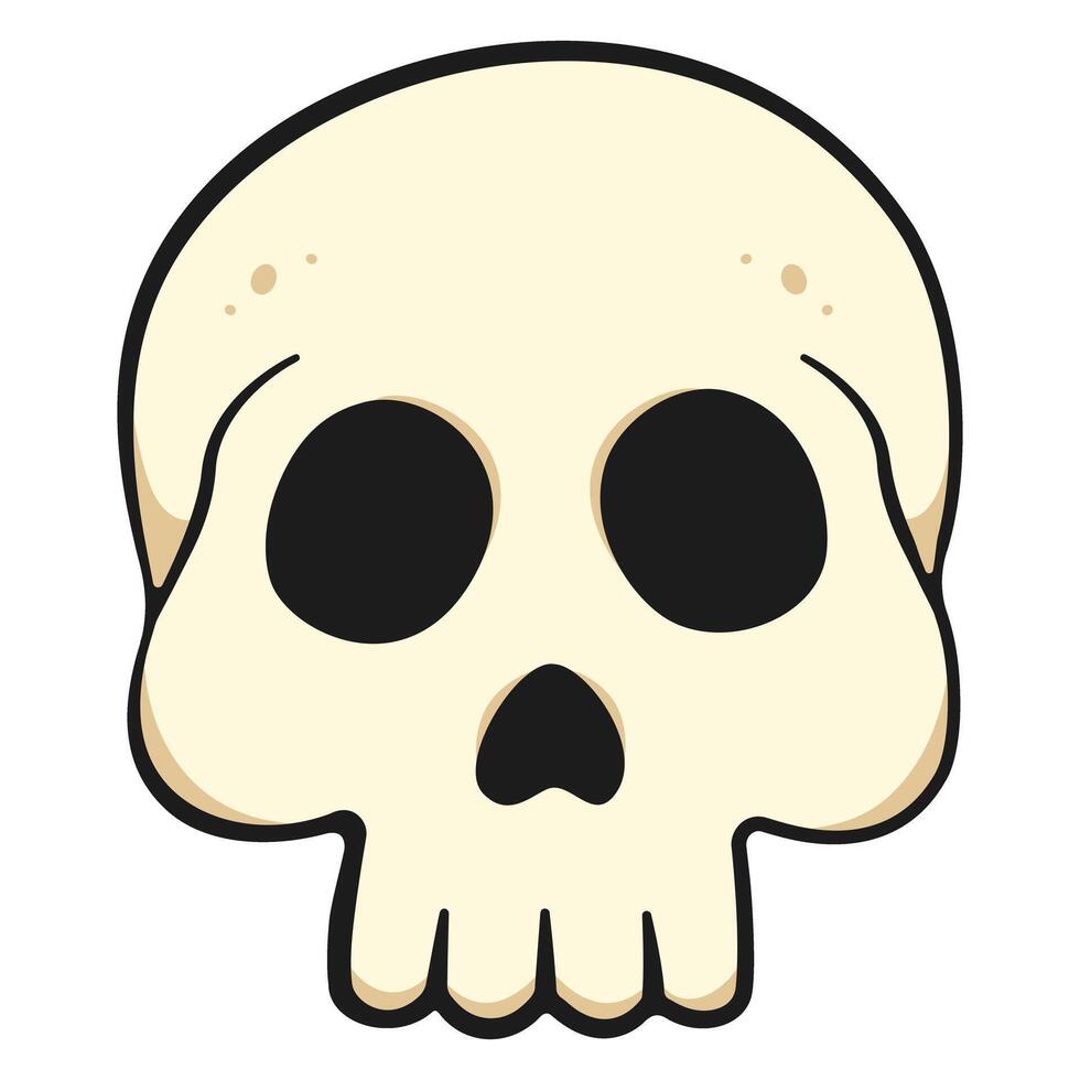 Funny skull for Halloween vector