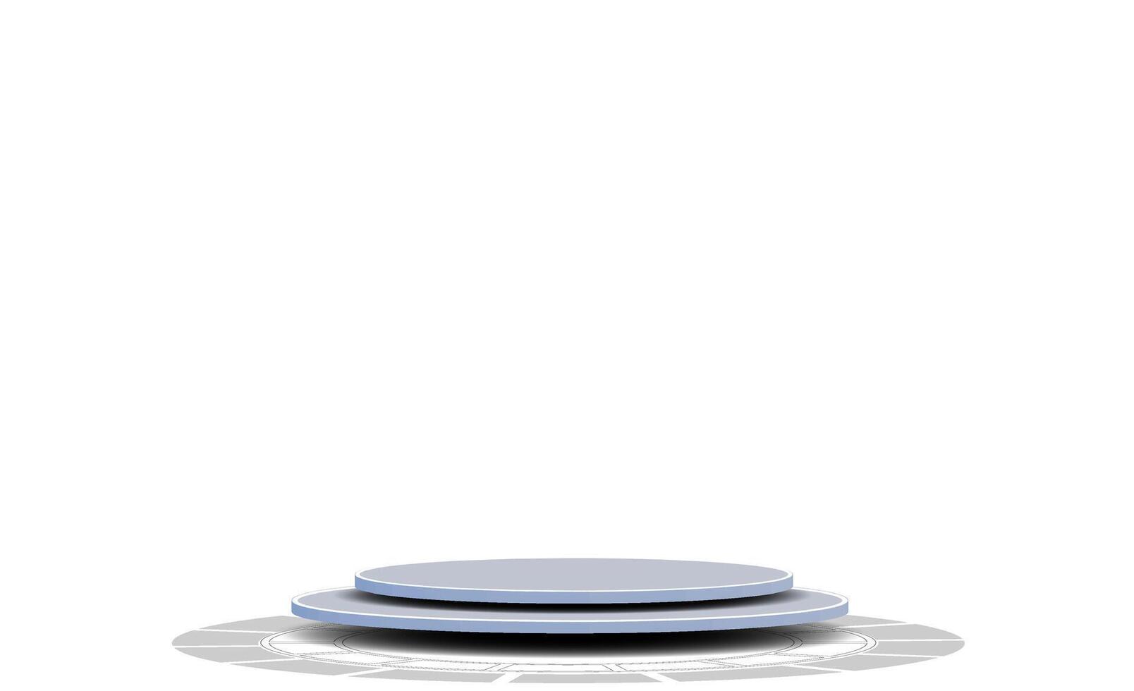 A stack of three plates on a white background vector