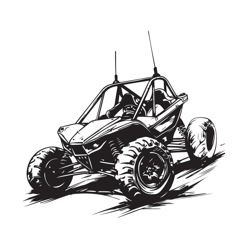 Buggy Car Adventure stock image isolated on white background vector
