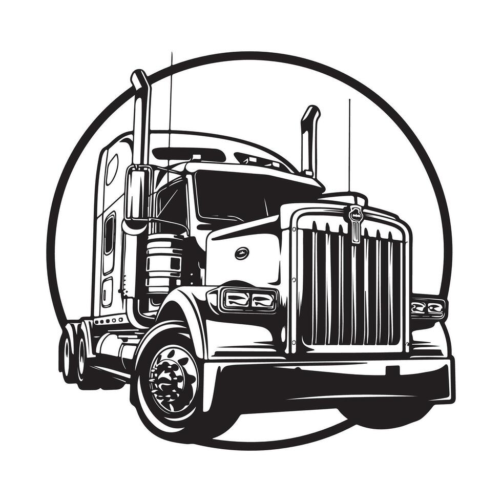 Truck Logos Images isolated on white background. vector