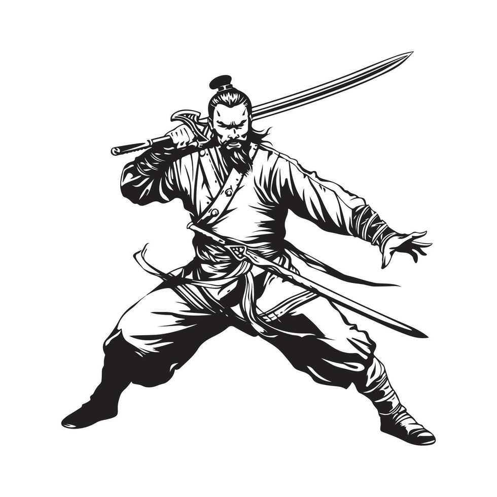Genghis Khan Weapon Stock image on white background. vector