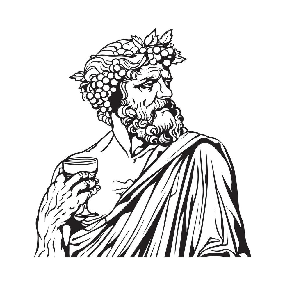 Dionysus stock image. illustration of Dionysus image logo template. vector