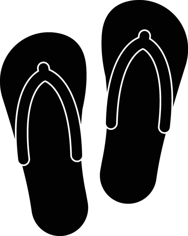 Summer Slipper Sandals Symbol Icon vector