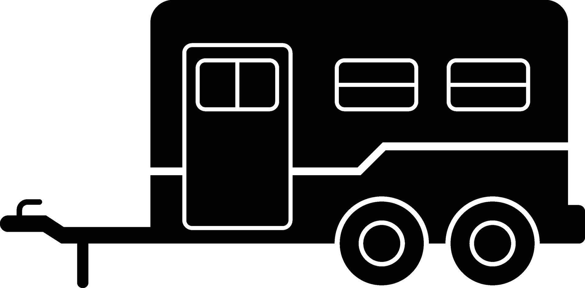 Car Trailer. Simple Transportation Icon vector