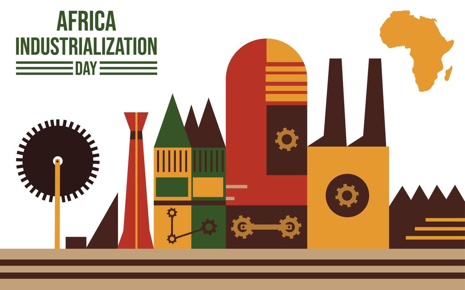 Africa industrialization day vector