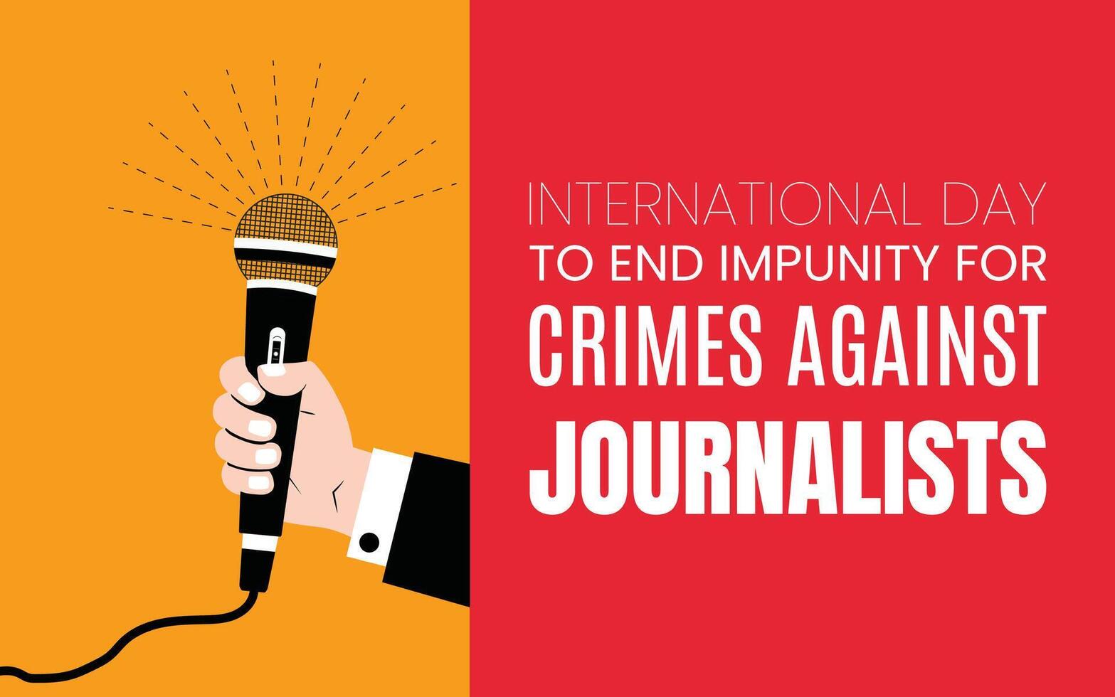 International day to end impunity for crimes against journalists vector