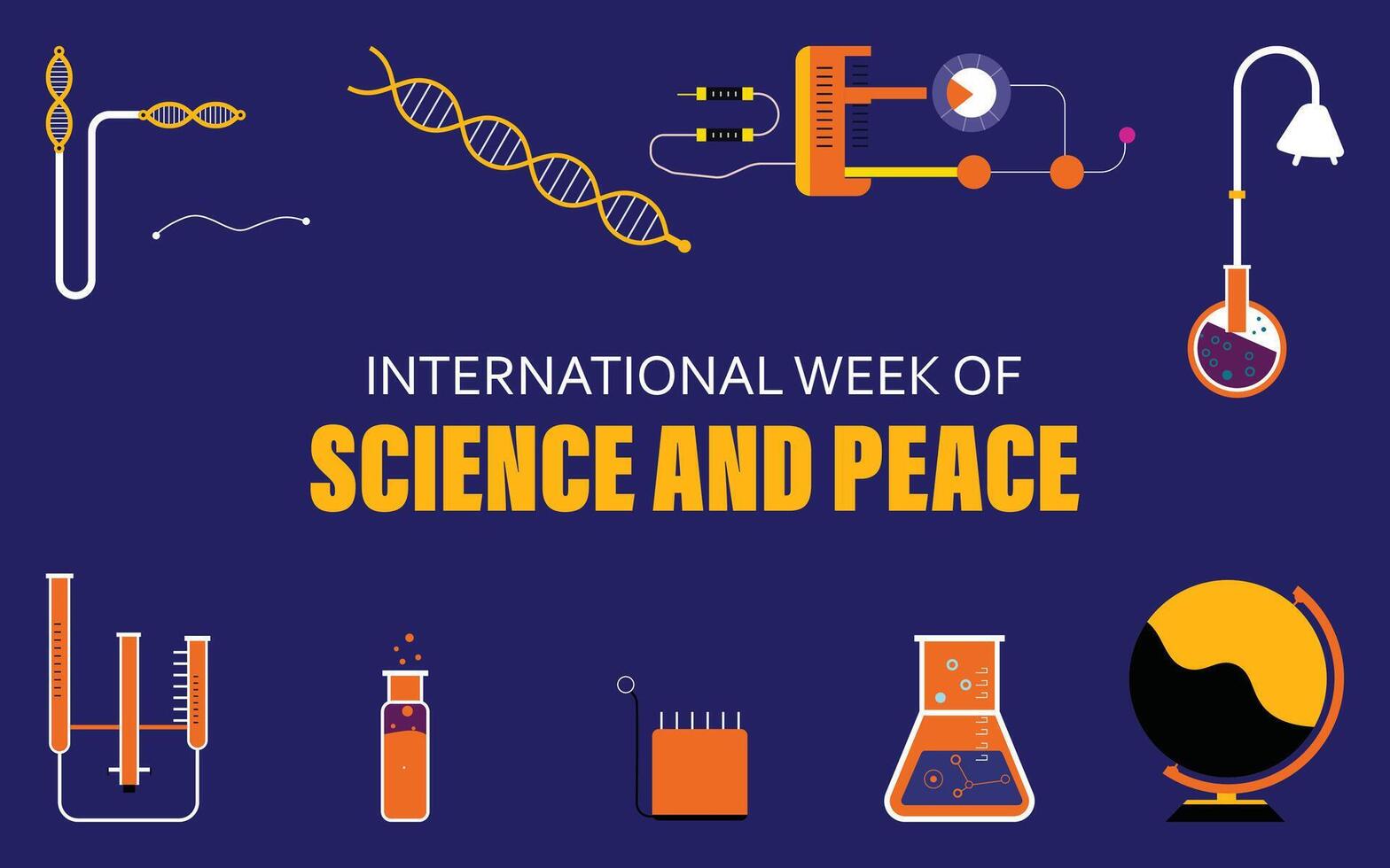 International week of science and peace vector