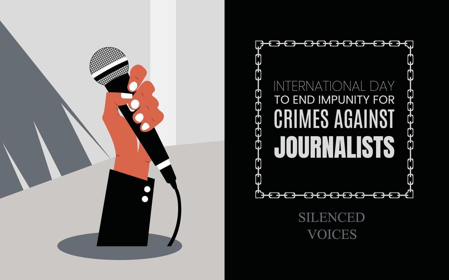International day to end impunity for journalists vector
