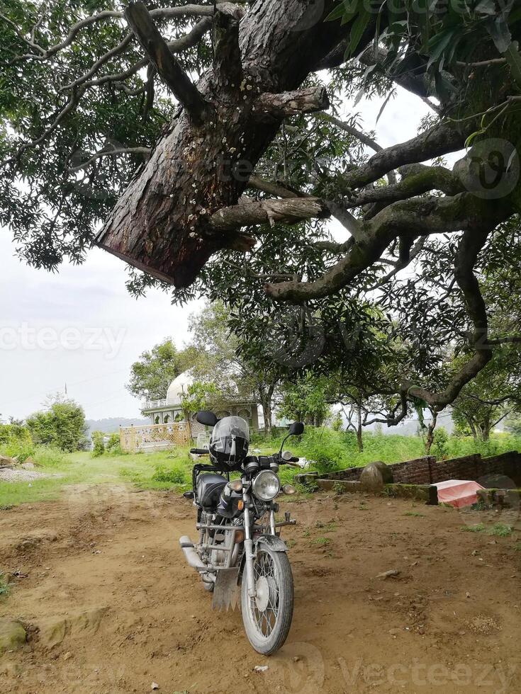 Two wheels adventure and fun ride on motorbike photo