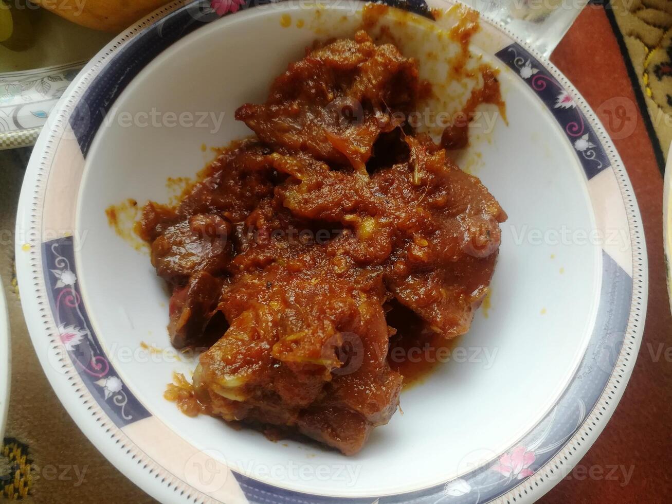 Mutton and chicken are versatile proteins used in a variety of dishes. Mutton delivers rich flavors for curries and stews, while chicken is tender and great for grilling or roasting. Both are seasoned photo