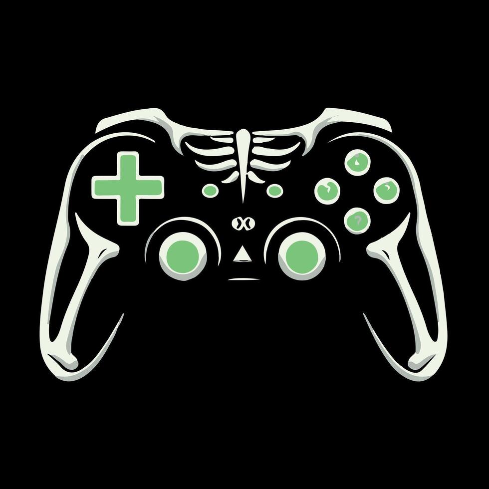 a black and green controller with a green cross on it vector