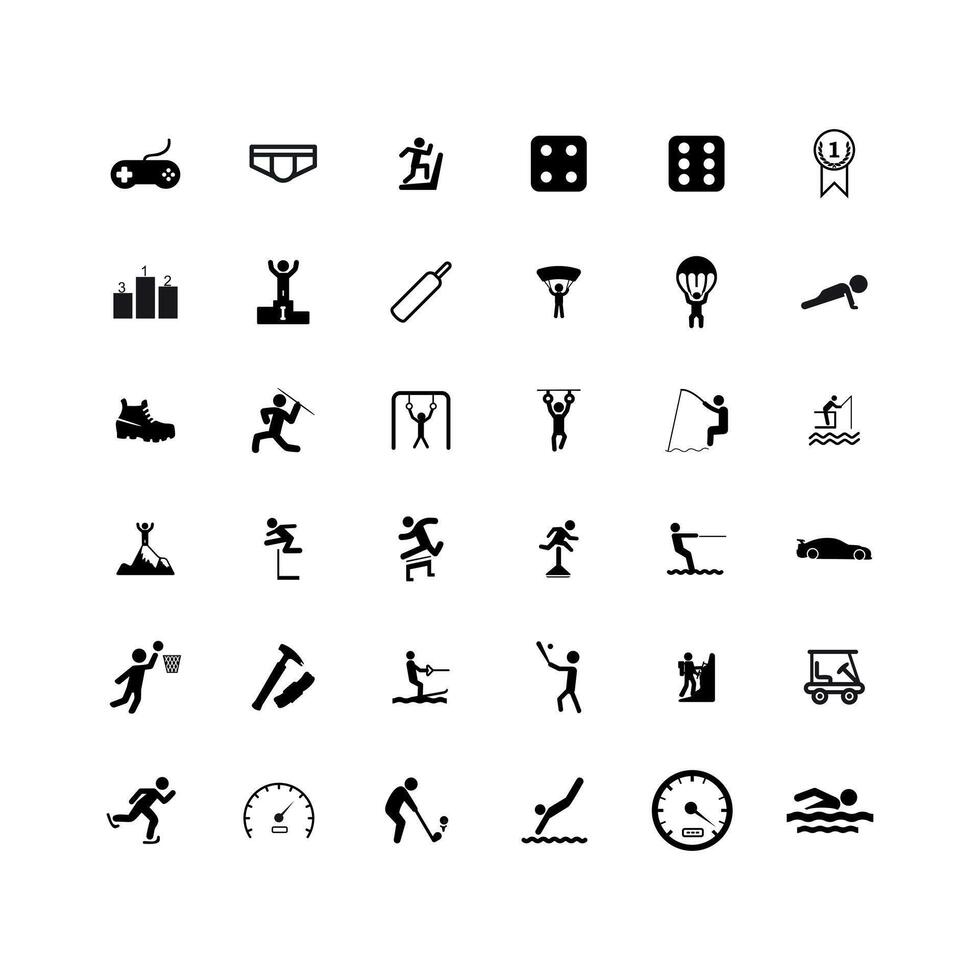a sport collection of icons vector