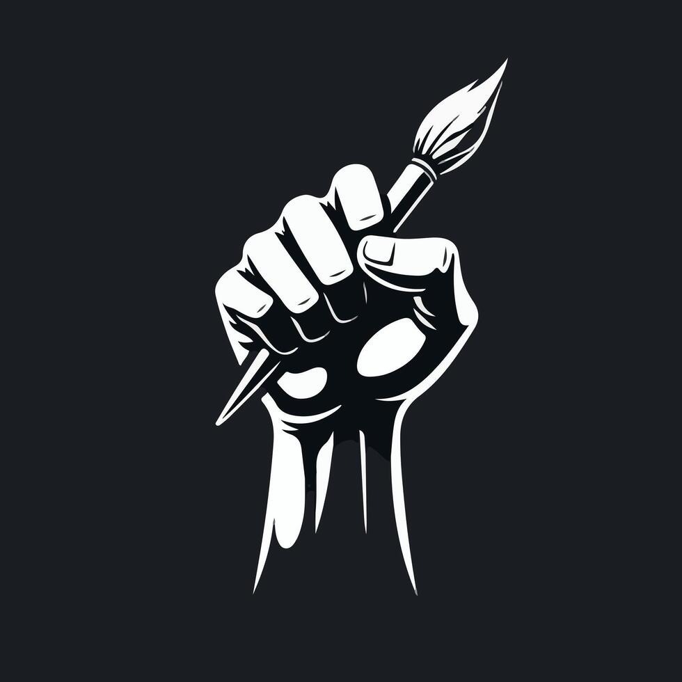 a drawing of a knife with a pen in it vector