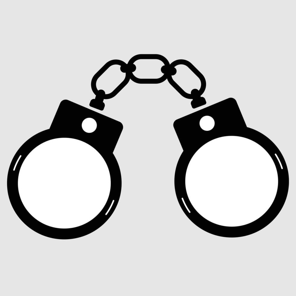 Handcuffs Crime Art Illustration vector