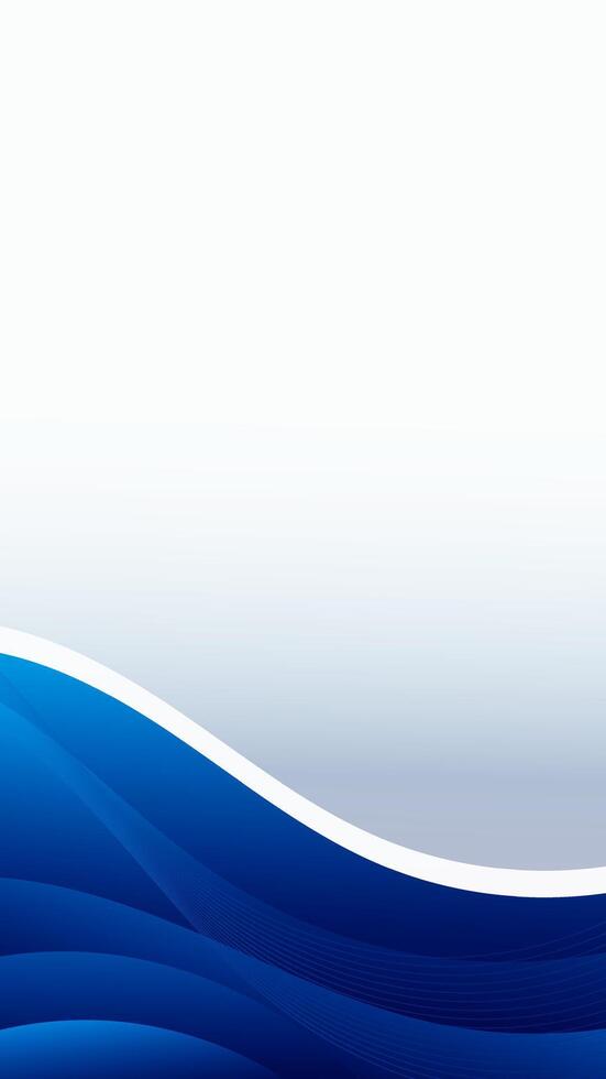 blue abstract background with white waves vector