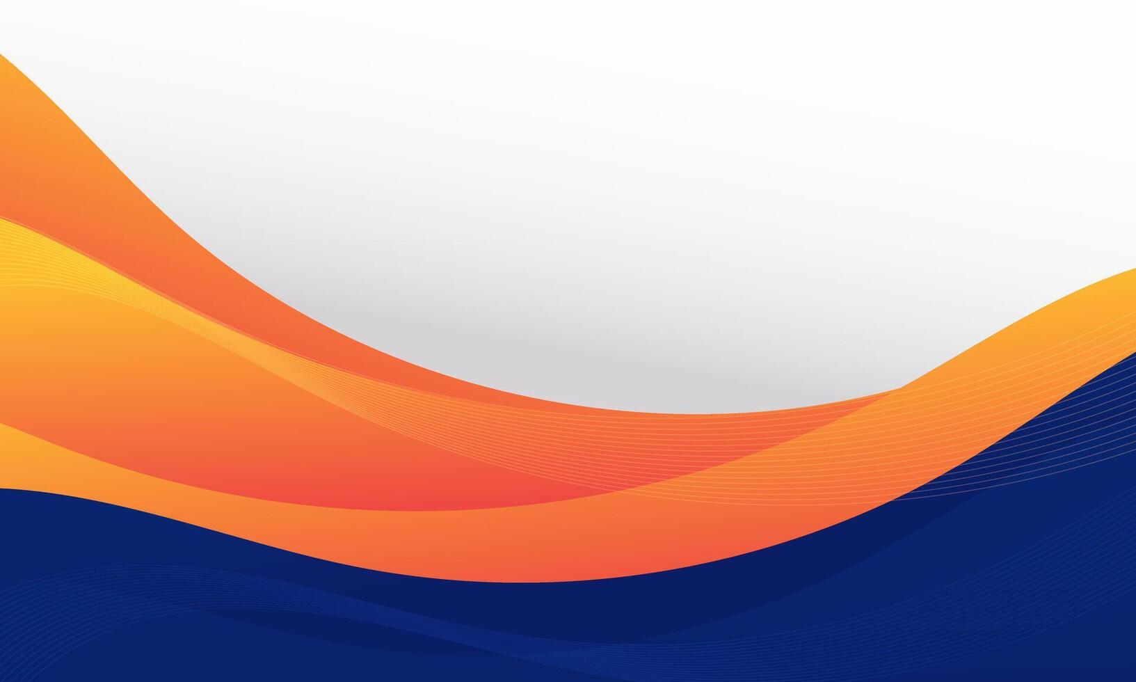 Abstract Blue Orange Curved Lines Design Background vector