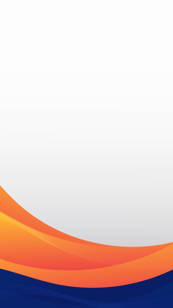 Abstract Orange and Blue Curved Lines Design vector