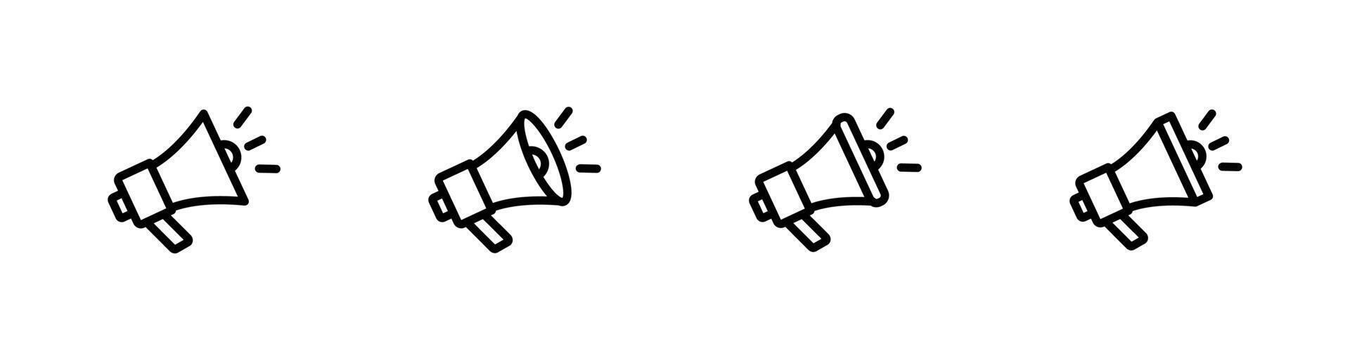 Megaphone icon, loud speaker icon. Advertising and business promotion symbol vector