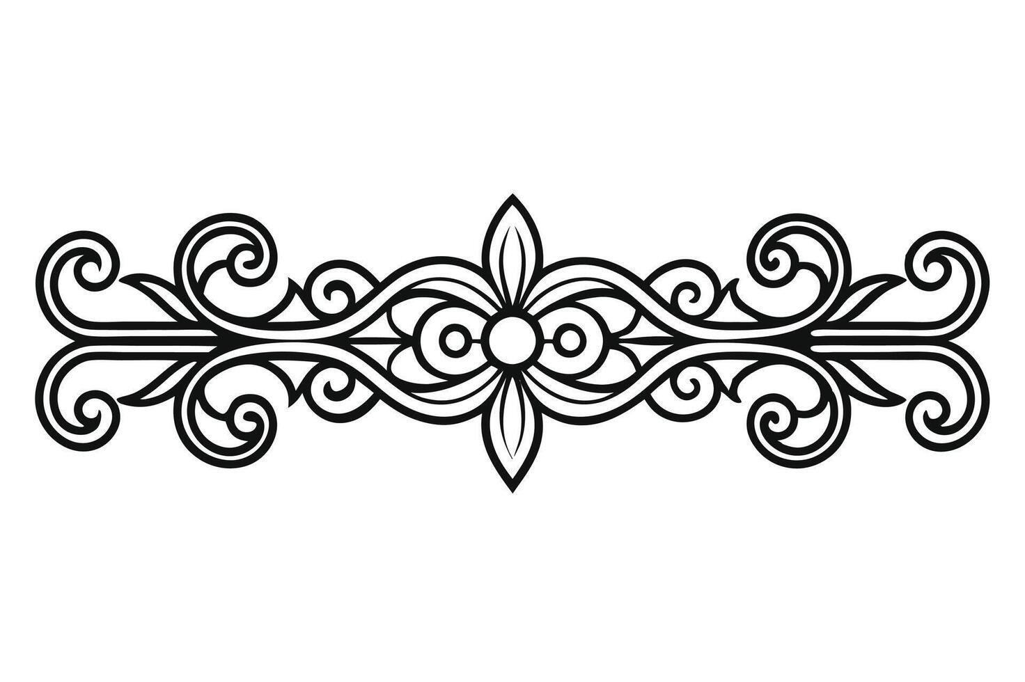 Elegant Ornamental Border Design. vector